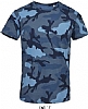 Camiseta Hombre Camuflaje Camo Sols - Color Camuflaje Azul